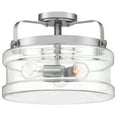 thumbnail image 1 of Ashley Harbour Transitional 3-Lights Semi Flush Mount Lights, Silver, 1 of 7