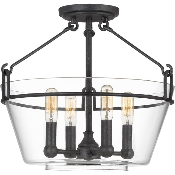 Ashley Harbour Transitional 4-Light Ceiling Hanging Chandeliers, Gray