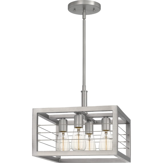 Ashley Harbour Transitional 4-Light Ceiling Hanging Pendant Lights, Silver
