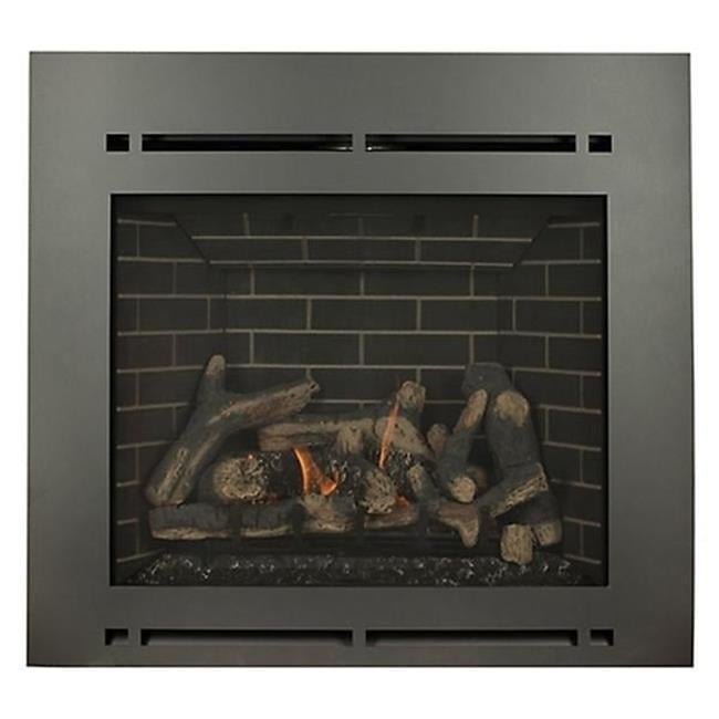 Ashley 36" Black Plated Stainless Steel Gas Fireplace Insert