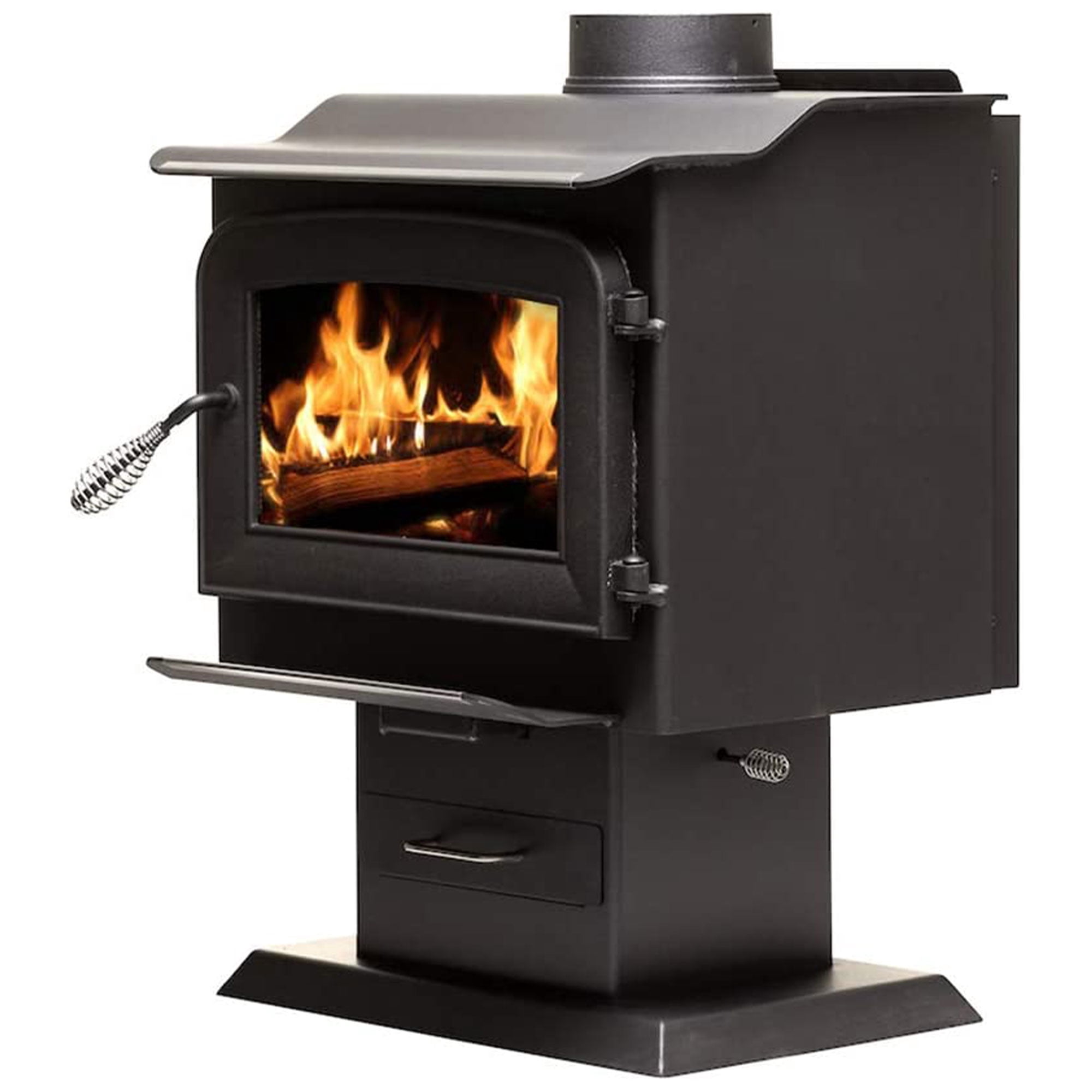 Ashley Hearth Products 1,200 Sq Ft 68,000 BTUs Pedestal Wood Stove, Black -  Walmart.com