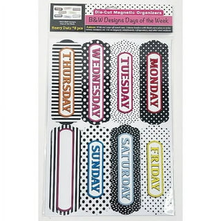 Ashley Magnetic Chalkboard Days of the Week - 8 - Die-cut, Write on/Wipe off - 1 Each - Multicolor Ashley Magnetic Chalkboard Days of the Week - 8 - Die-cut, Write on/Wipe off - 1 Each - Multicolor