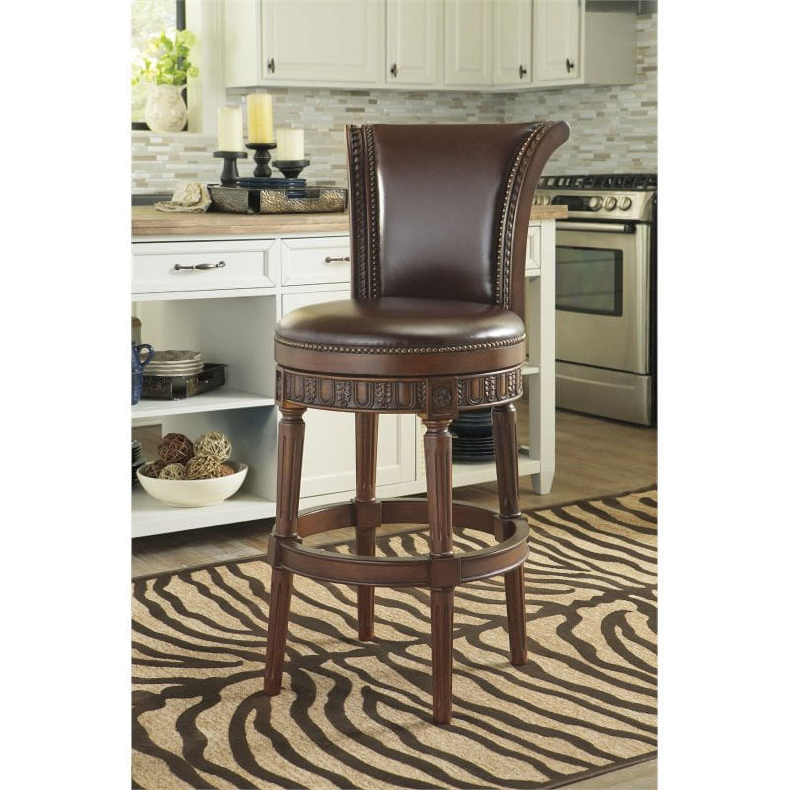 Ashley north shore upholstered on sale swivel bar stool