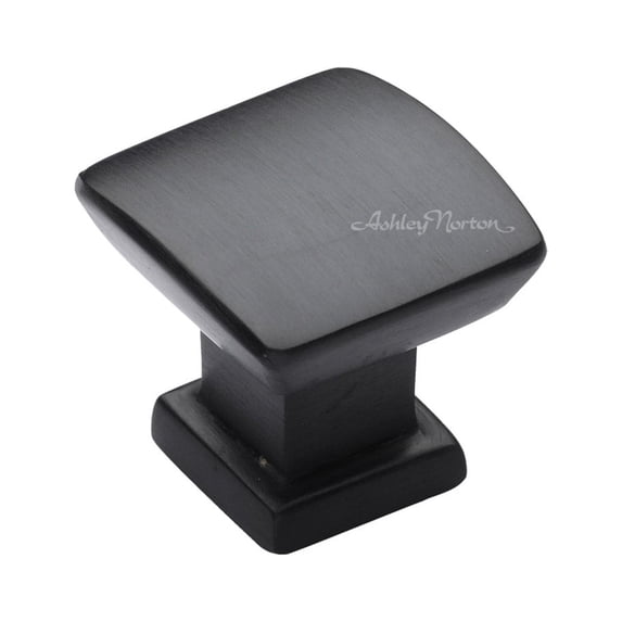 Ashley Norton Mt4382-025 Hudson 1" Square Luxury Solid Brass Cabinet / Drawer Knob - Dark
