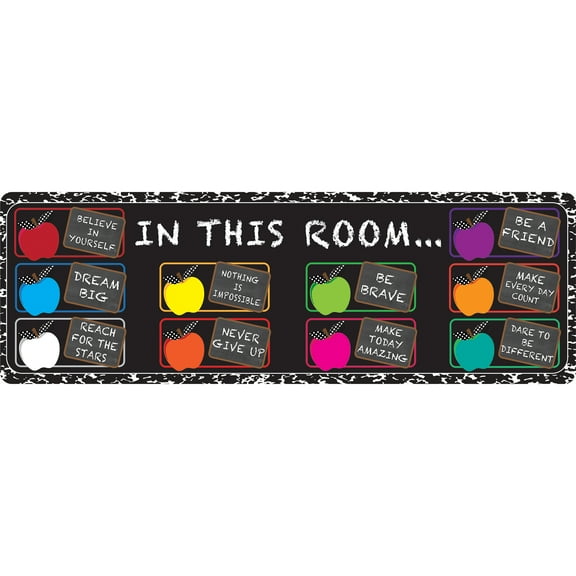 Ashley Productions The Original Fun Mat, Mat Runner, 15.5" x 47", In this Room Positive Sayings