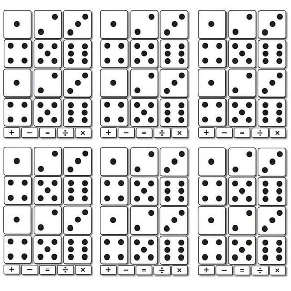 Ashley Productions ASH10061BN 8.5 x 11 in. Magnets Dice Math Die Cut, Pack of 6