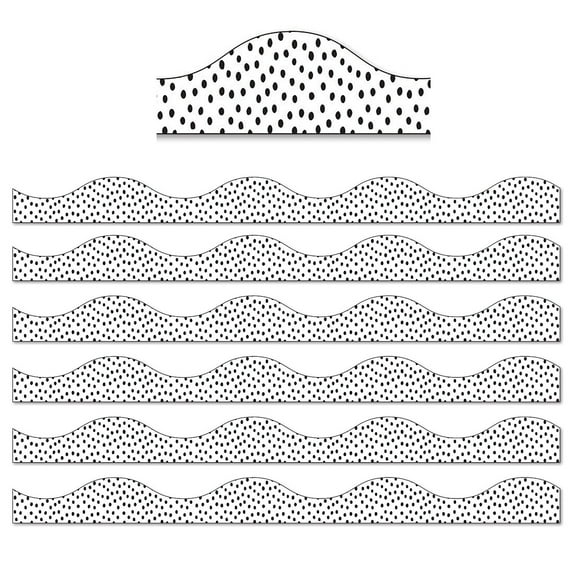 Ashley Productions ASH11426-6 Magnetic Border - Messy, Black - Pack of 6