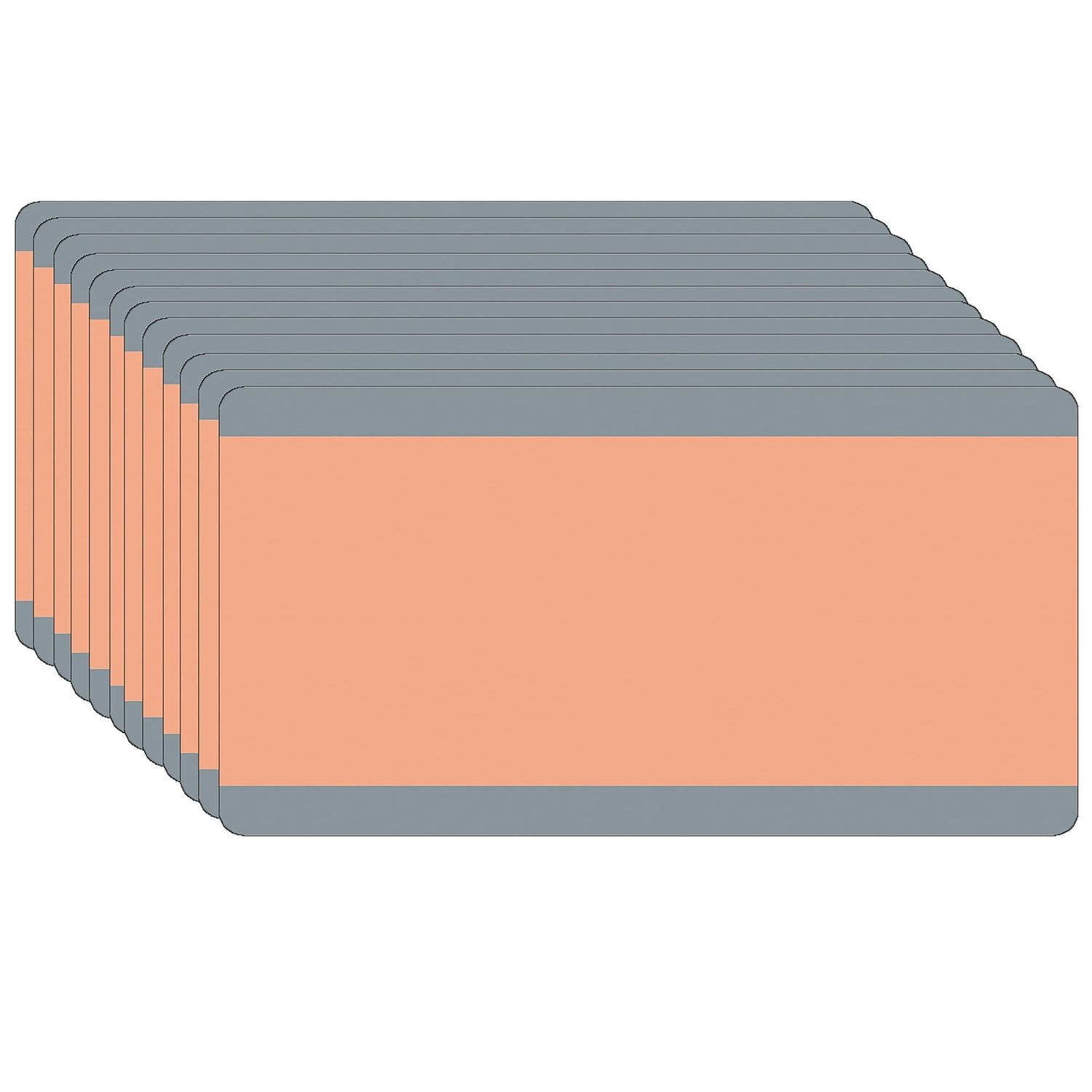 Peach Plastic Reading Guide Strips for All Ages, Pack of 12