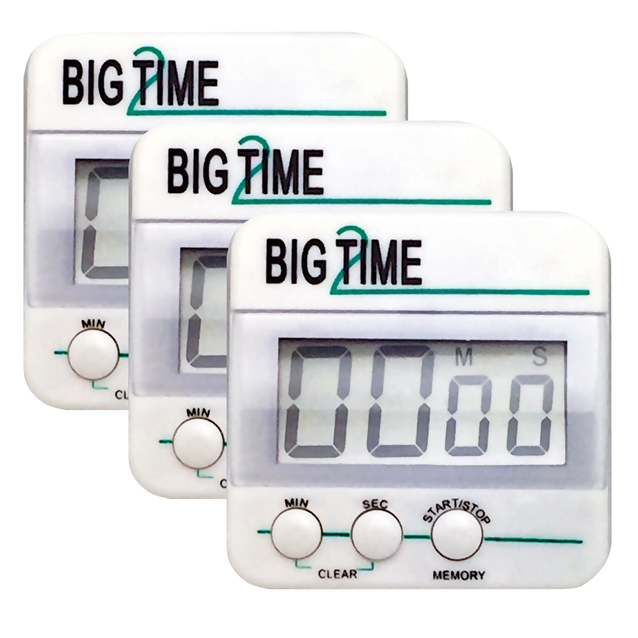 White Digital Up/Down Timer Set with Magnet and Stand