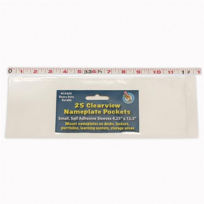 Clear Self-Adhesive Small Name Plate Pocket Bundle