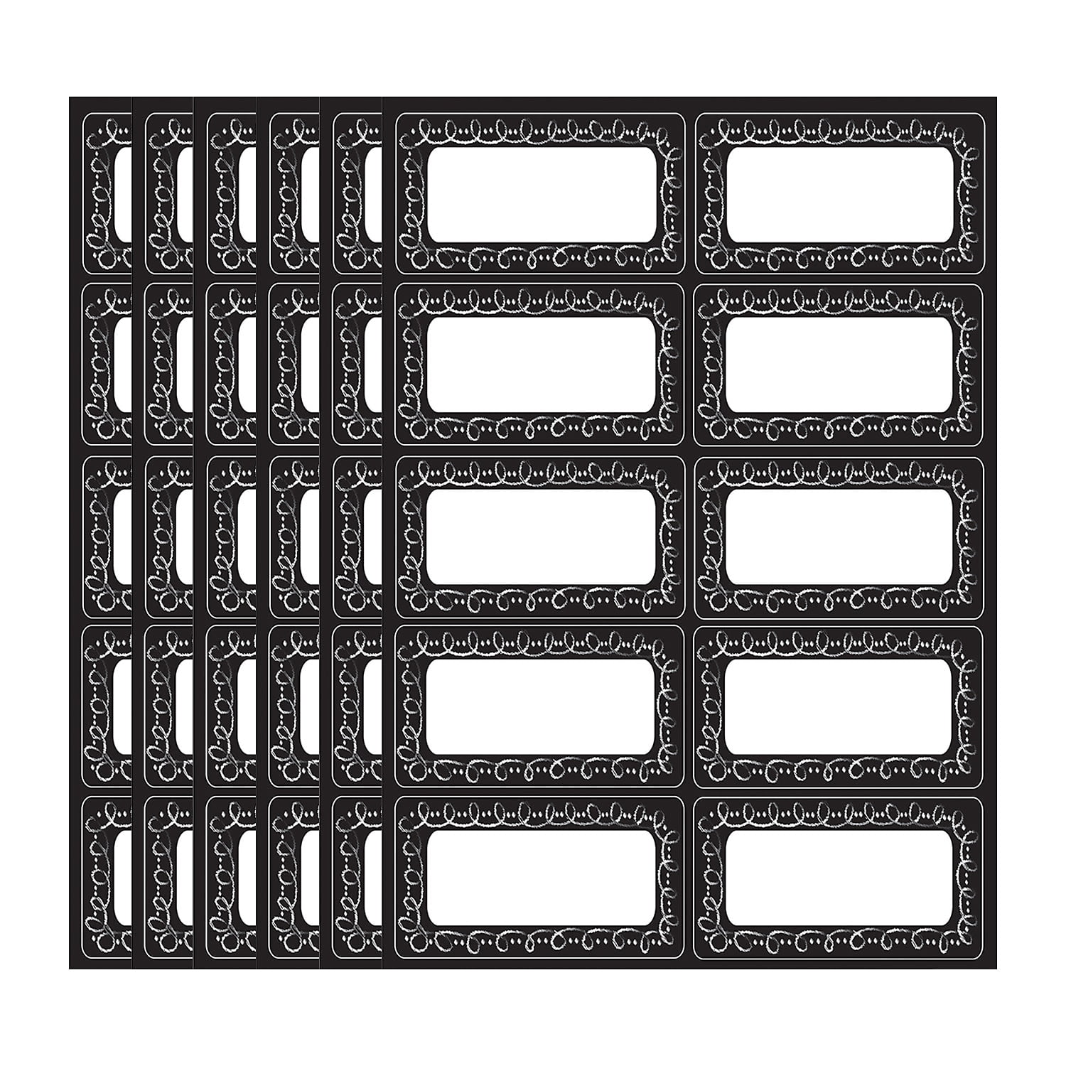 Black Magnetic Chalk Loop Labels Pack of 60