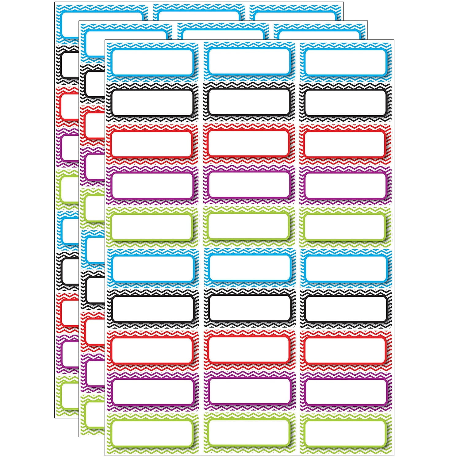 Assorted Color Chevron Magnetic Foam Labels Bundle