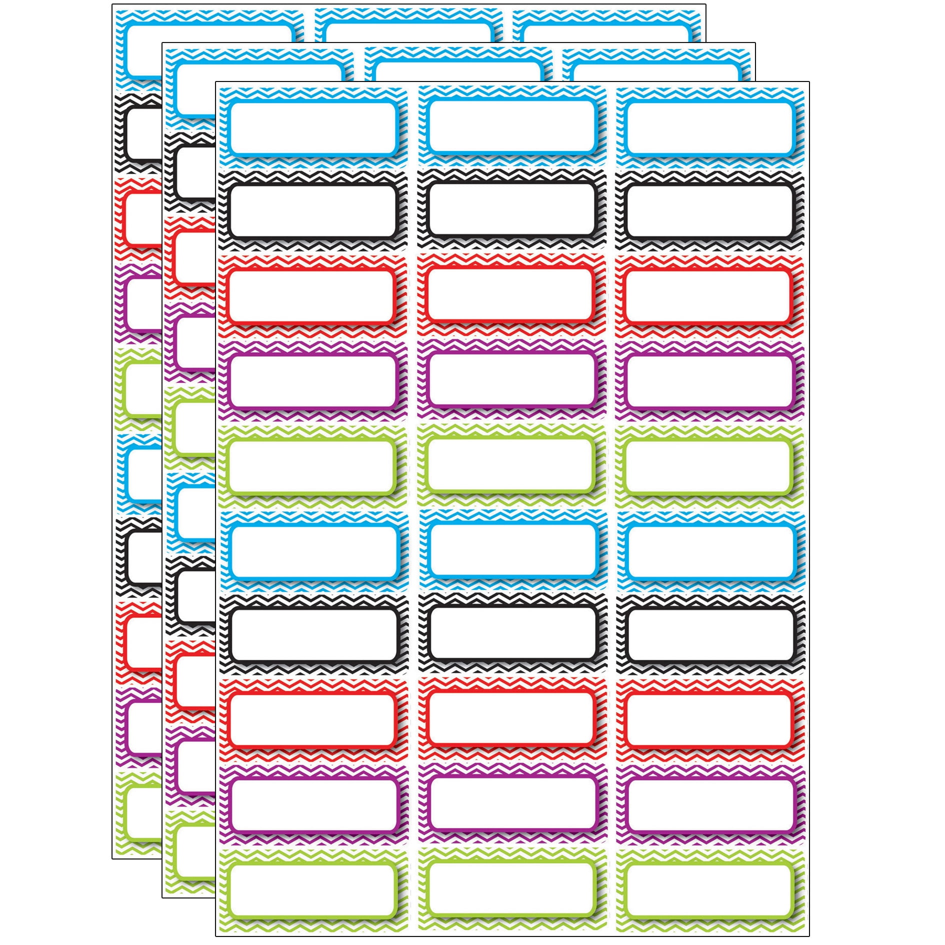 Assorted Color Chevron Magnetic Foam Labels Bundle
