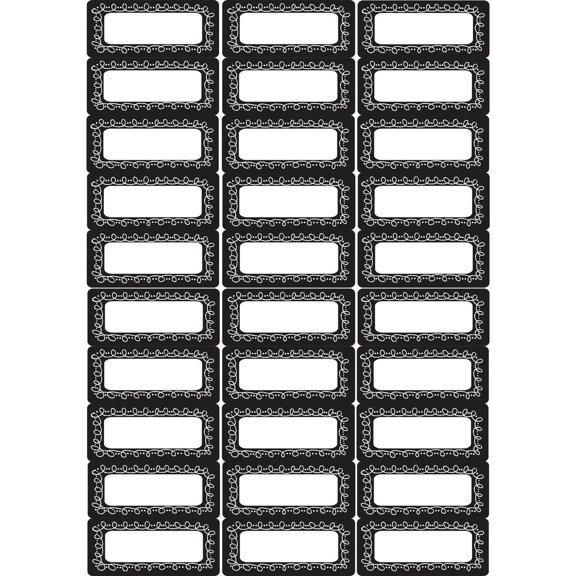 Ashley Productions Die-Cut Magnetic Foam Chalk Loop Labels/Nameplates, 30 Per Pack, 3 Packs