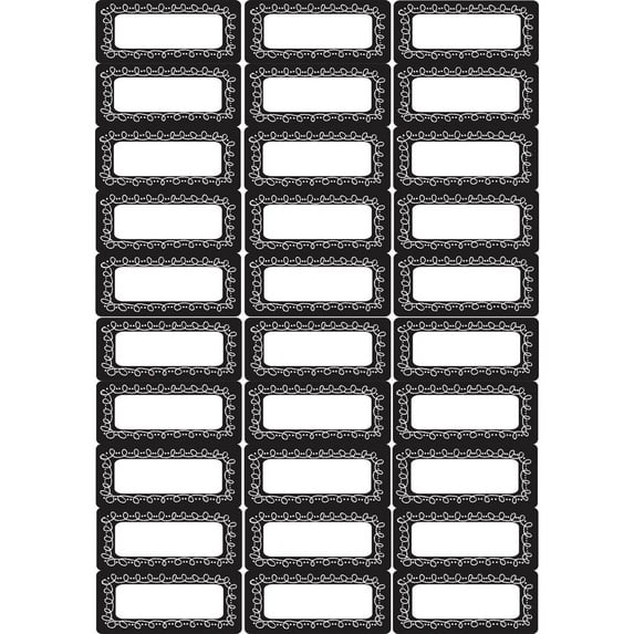 Ashley Productions Die-Cut Magnetic Foam Chalk Loop Labels/Nameplates, 30 Per Pack, 3 Packs