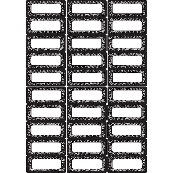 Ashley Productions Die-Cut Magnetic Foam Chalk Loop Labels/Nameplates, 30 Pieces