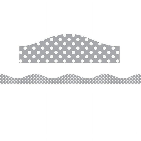 Ashley Productions ASH11405 Magnetic Border Gray & White Dots