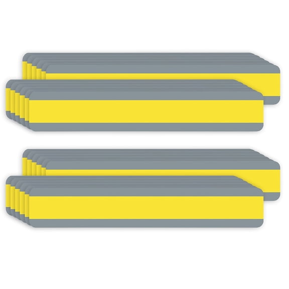Ashley Productions Double Wide Sentence Strip Reading Guide, 1-1/4" x 7-1/4", Yellow, 12 Per Pack, 2 Packs
