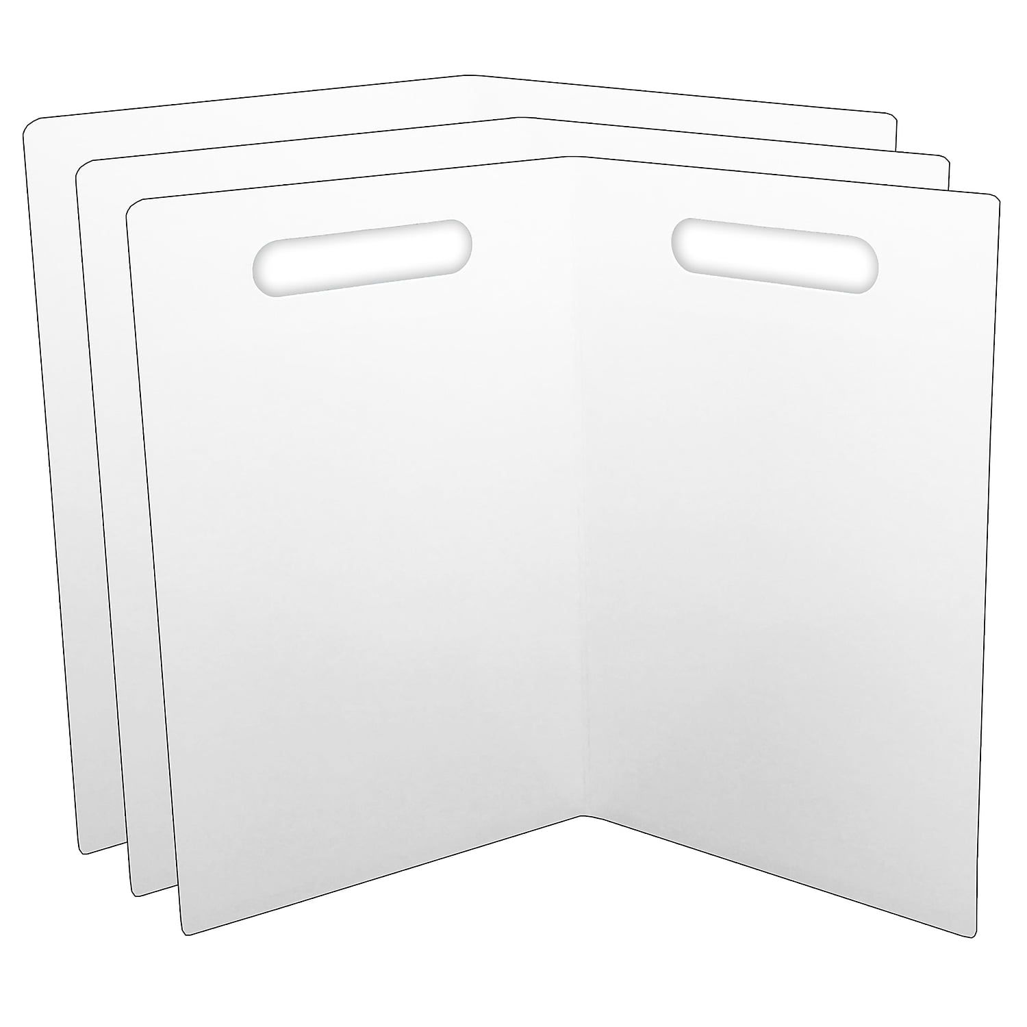 Ashley Productions Folding Magnetic Whiteboard, White, Pack of 3