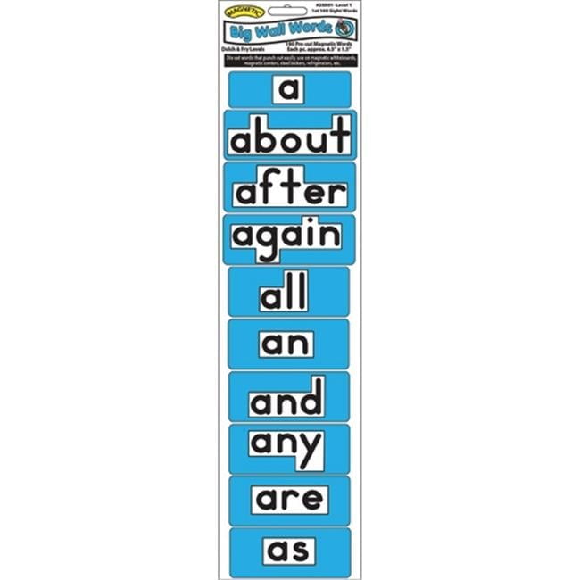 Blue Magnetic Extra-Large Sight Words for Word Wall