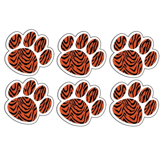 Ashley Productions Magnetic Whiteboard Eraser, Tiger Paw, Pack of 6
