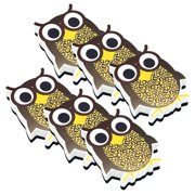 Ashley Productions Magnetic Whiteboard Eraser, Wise Owl, Pack of 6