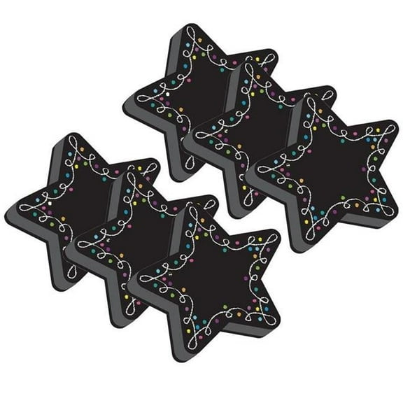 Ashley Productions Magnetic Whiteboard Erasers, Star Chalk, Pack of 6