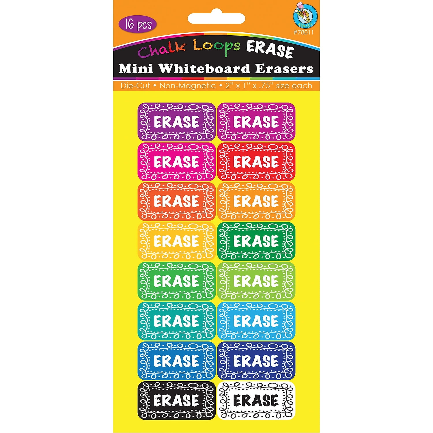 Ashley Productions Magnetic Whiteboard Erasers 3 34 Purple
