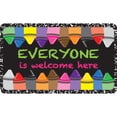 thumbnail image 1 of Ashley Productions The Original Fun Mat, Welcome Mat, 18" x 30", Everyone Welcome Crayons Composition, 1 of 4