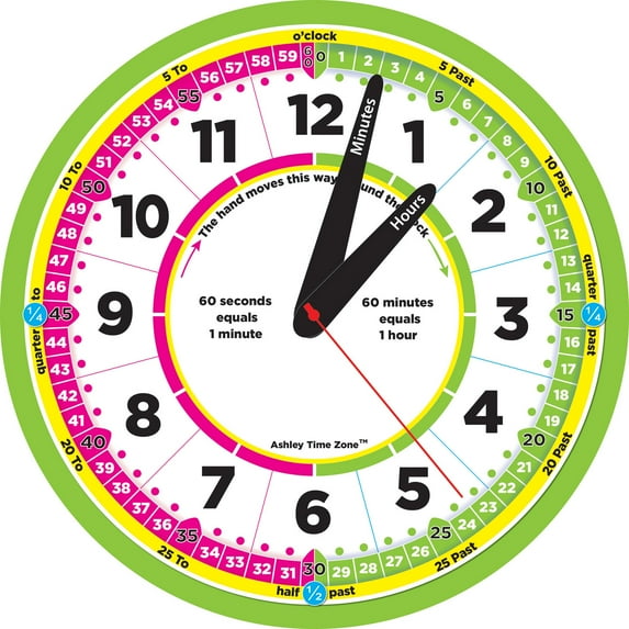 Ashley Productions Time Zone 12" Advanced Instruction Clock