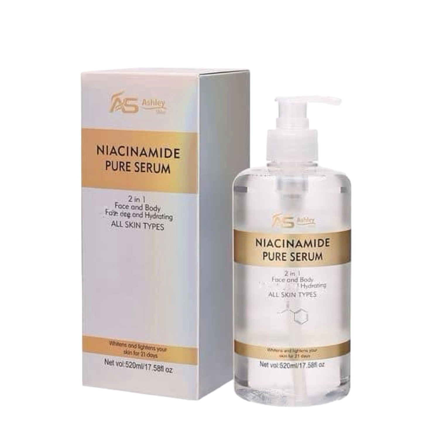 Ashley Shine NIACINAMIDE Pure Serum - for Face and Body, 520ml Ashley Shine NIACINAMIDE Pure Serum - for Face and Body, 520ml