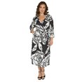 thumbnail image 1 of Ashley Stewart Women's Plus Bleted Faux Wrap Dress, Sizes 10/12-26/28, 1 of 4