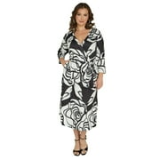 ASHLEY STEWART Women's Plus Bleted Faux Wrap Dress, Sizes 10/12-26/28