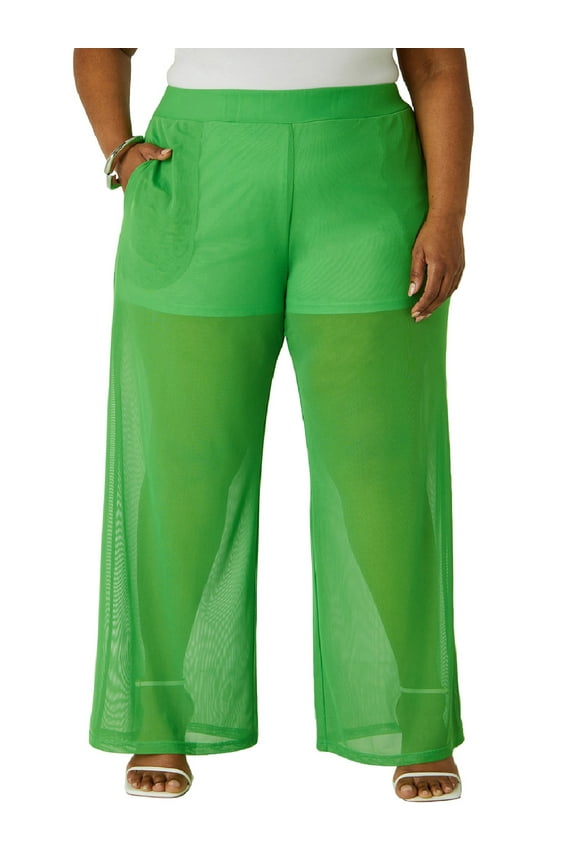 Women's Plus Easy Pull On Mesh Pant, Sizes 10/12-26/28