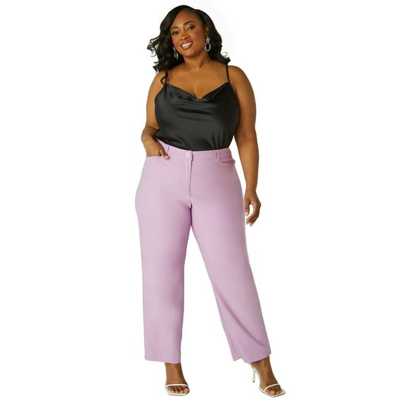 Ashley Stewart Women's Plus Millennium Suit Pant with Strech, Sizes 10/12-26/28