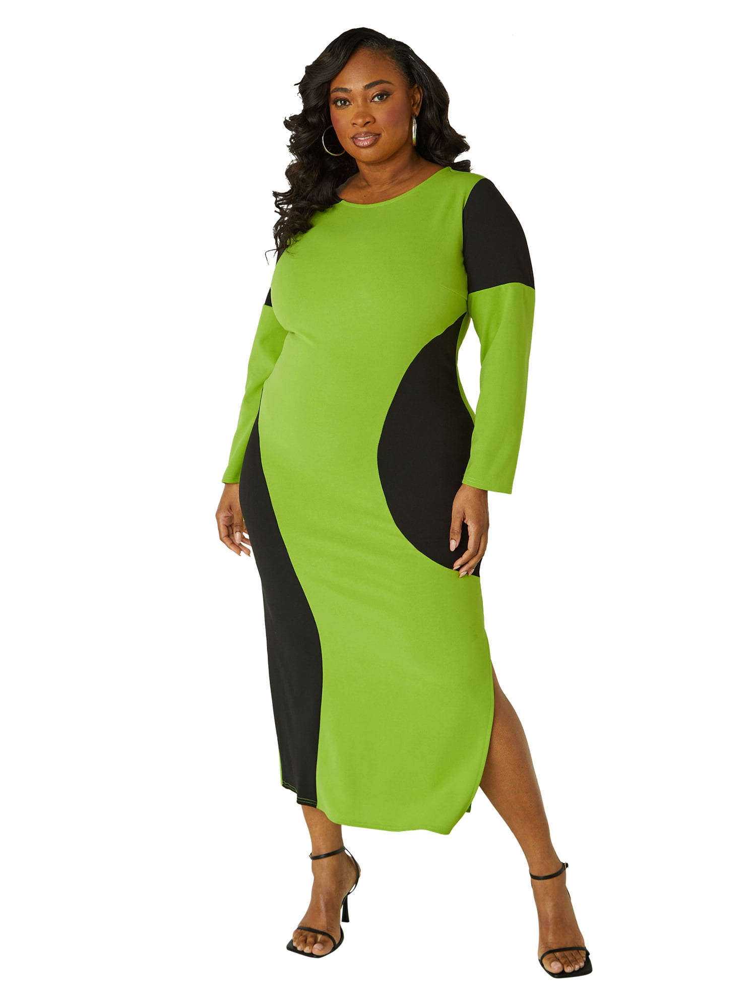 Ashley Stewart Women's Plus Polka Dot Fitted Dress, Sizes 10/12-26