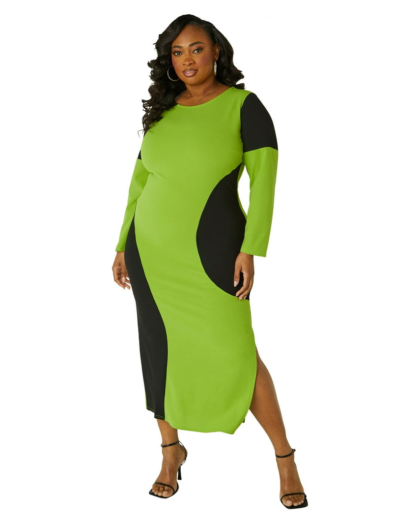 Ashley Stewart Women's Plus Polka Dot Fitted Dress, Sizes 10/12-26