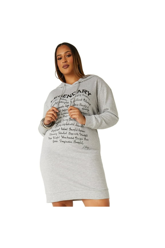 Women's Plus Size x Sheila Gray Legendary Graphic Dress, Heather Grey