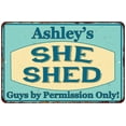 thumbnail image 1 of Ashley's SHE SHED Metal Sign Wall Decor Gift 8x12 208120039066, 1 of 1