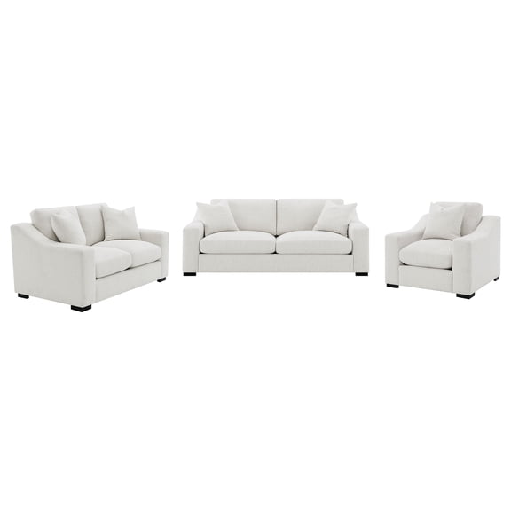 Ashlyn 3-piece Upholstered Track Arm Sofa Set Sand