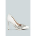 thumbnail image 1 of Ashlyn Rhinestones Embellished Satin Stiletto Pumps, 1 of 10