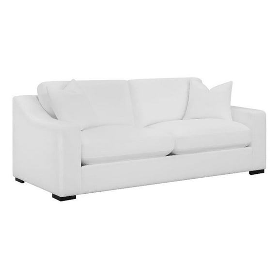Ashlyn Upholstered Sloped Arms Sofa White