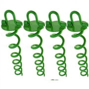 Ashman 16 inch Spiral Ground Anchor Green Color -Swing Sets 4Pack