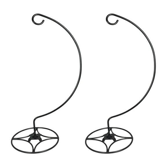 Ashman 44 Inch Shepard's Hook, Bird Cage, Outdoor Flower Basket Stand, 2 Pk