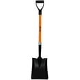 thumbnail image 1 of Ashman Heavy Duty Square Head Shovel or Transfer Shovel - 41 inches Long Handle – Orange Metal Shovel (1 Pack)., 1 of 6