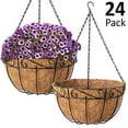 thumbnail image 1 of Ashman Metal Hanging Planter Basket, Black Color, 24 Pack, 1 of 7