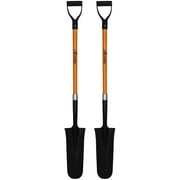 Ashman Online Drain Spade Shovel - 48 inches Long Spade with Fibreglass Handle (2 Pack)
