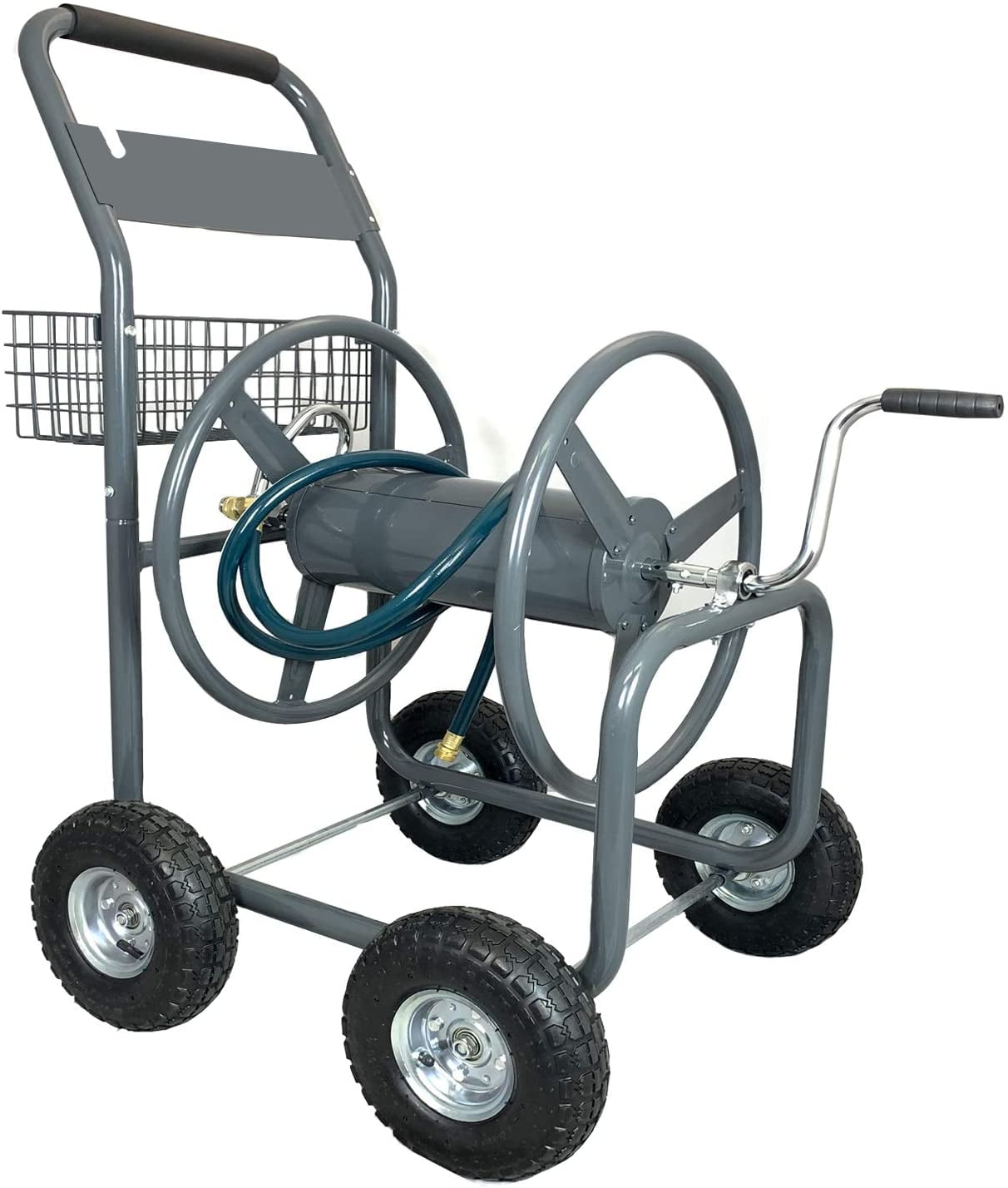 Ashman Online, Garden Hose Reel Cart - 4 Wheels Portable Garden