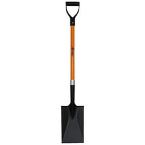 Ashman Online Heavy Duty Spade Shovel - 41 inches Long Orange Metal Shovel With D Grip Handle (1 Pack)