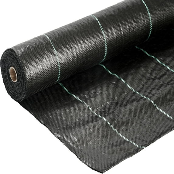 Ashman Professional Commercial Grade Polyester Weed Barrier Ground Cover Cloth, 3x50 Feet Roll